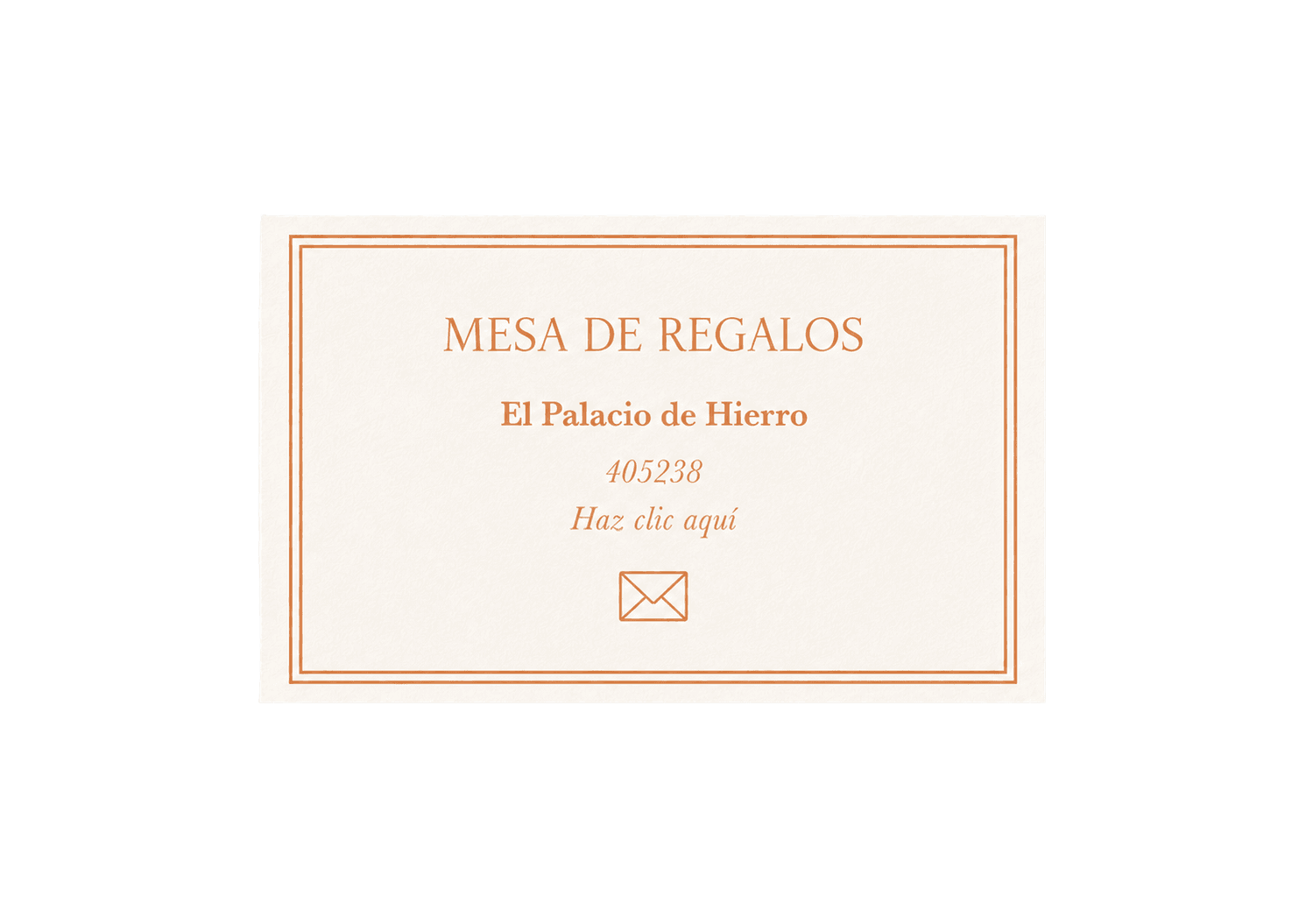 Mesa de regalos El Palacio de Hierro — Haz clic aquí