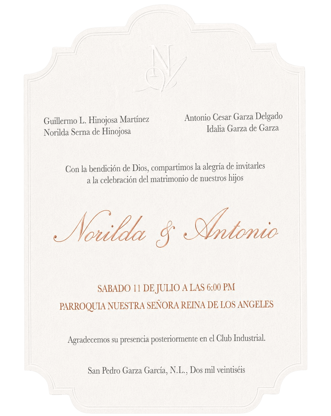Tarjeta principal de invitación