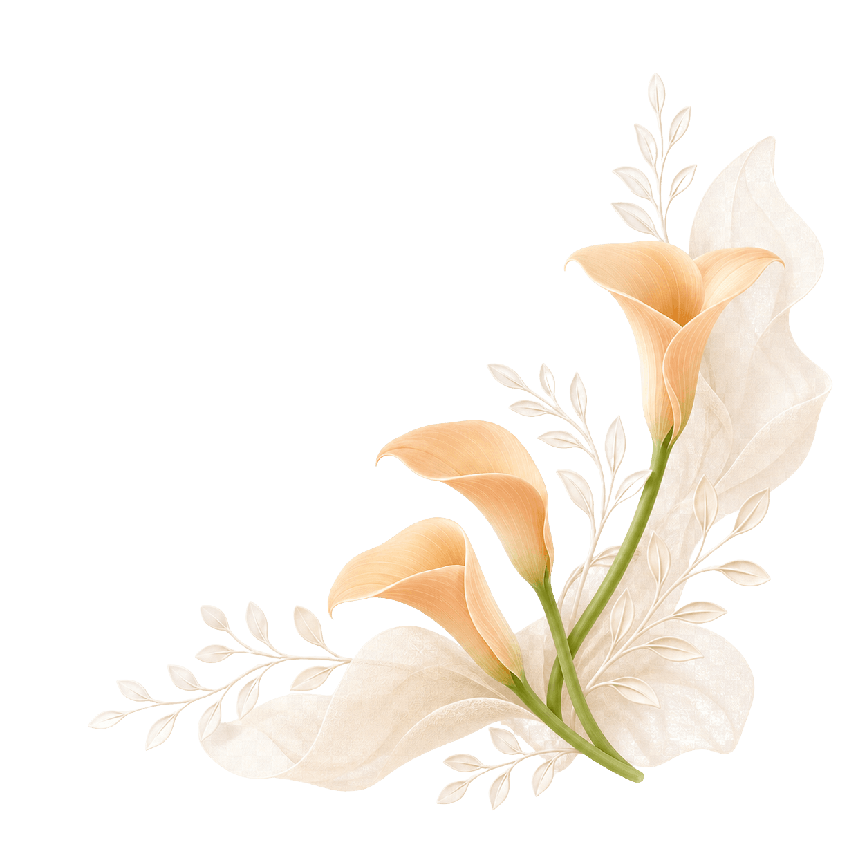 Composición floral con cintas